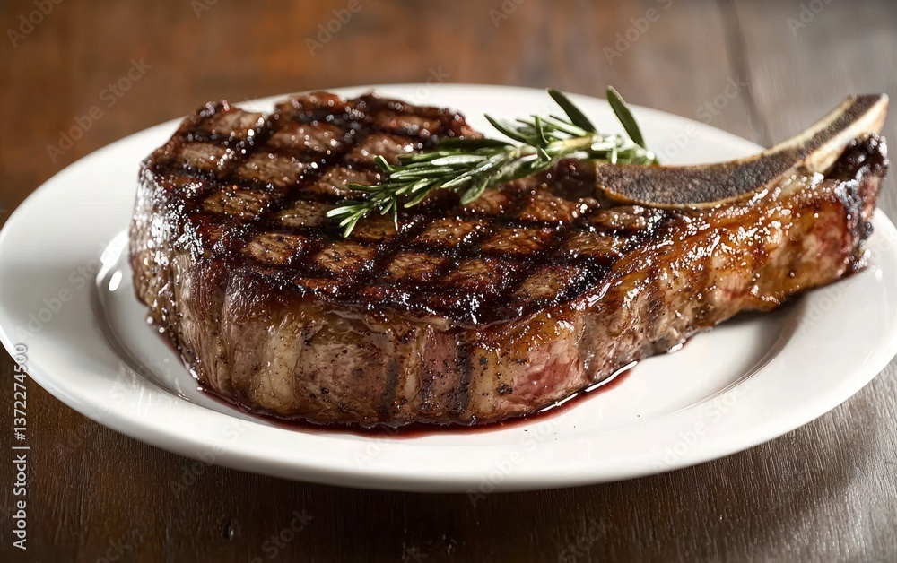 Grilled Ribeye Steak with Rosemary and Red Wine Reduction Grilled Ribeye Steak with Rosemary and Red Wine Reduction