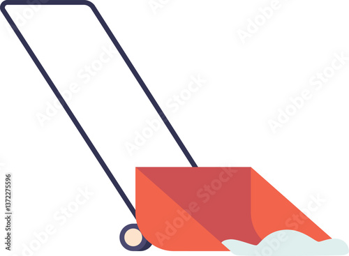 Manual show plow spade vector illustration