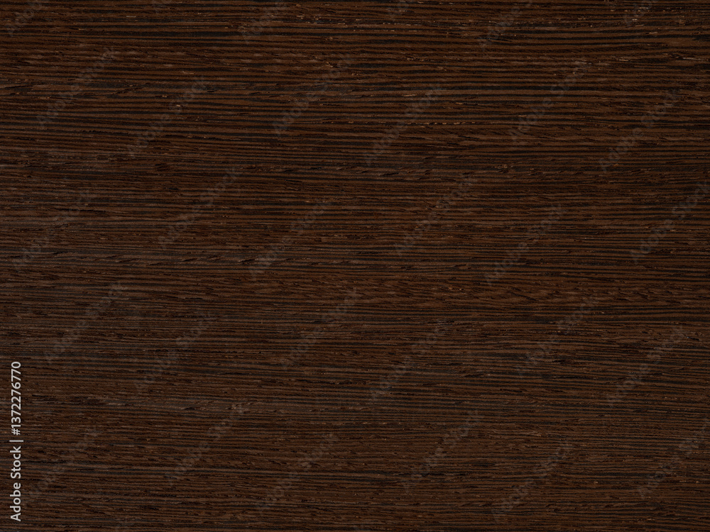 Dark and textured wenge veneer with distinctive linear wood grain