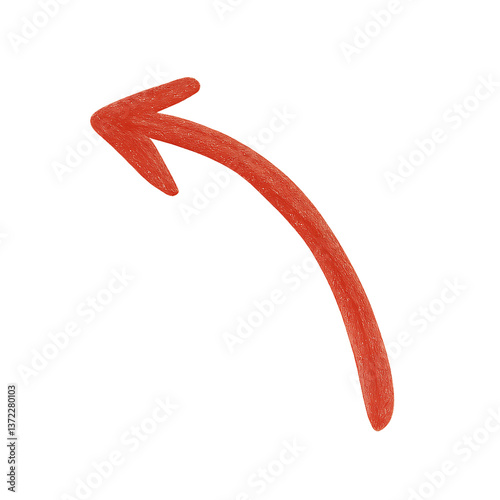 Obraz na płótnie Flèche rouge dessinée à la main