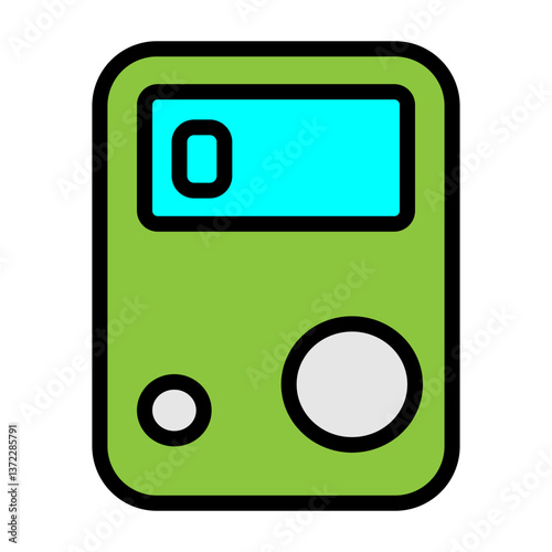 Digital Counter Vector Filled Icon Design