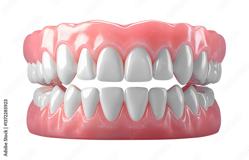 3D teeth on a white or transparent background, dental clinic advertisement 3D teeth on a white or transparent background, dental clinic advertisement