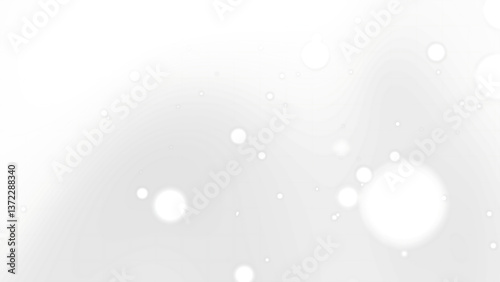 white gradient background features numerous bright blurry circles