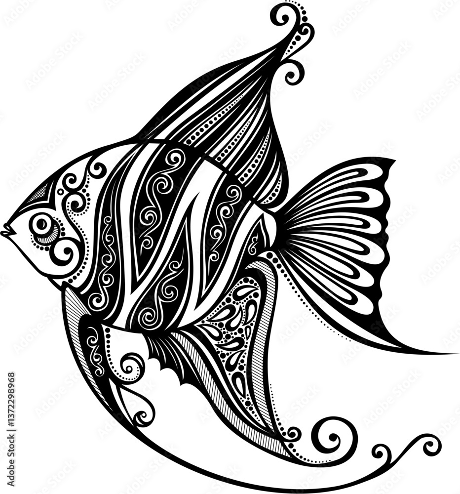 Fototapeta premium sea fish vector illustration