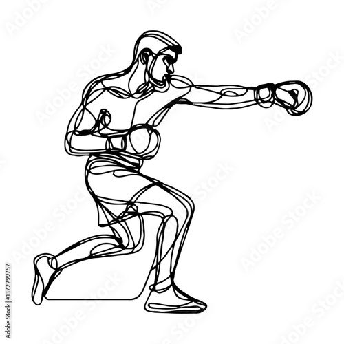 silhouette of a boxer