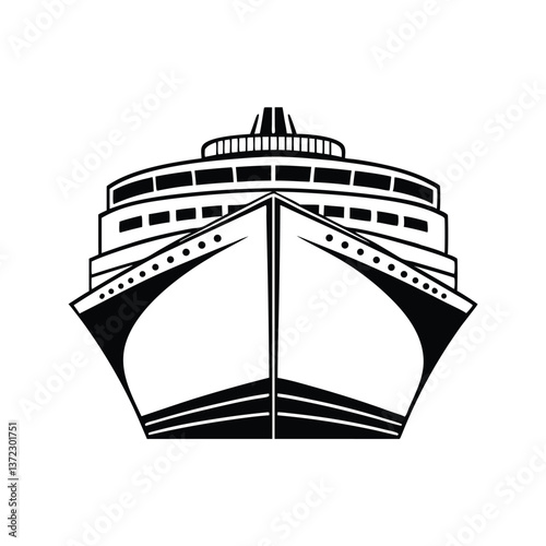 vector illustration of a cruise ship