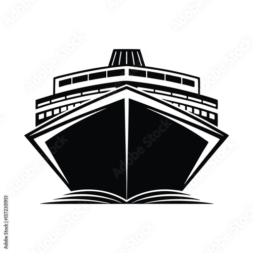 vector illustration of a cruise ship