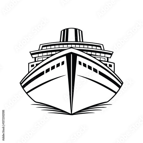 vector illustration of a cruise ship