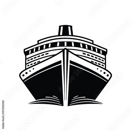 vector illustration of a cruise ship