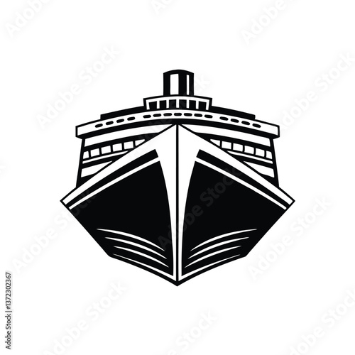 vector illustration of a cruise ship