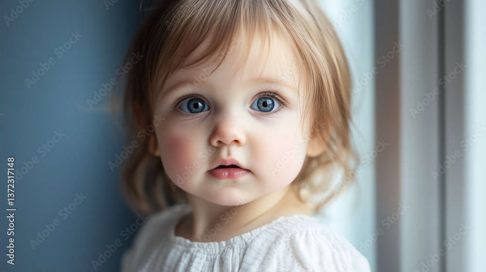 Toddler girl with a surprised expression, soft light on her face. Capturing innocence and wonder in a simple moment.
Toddler girl with a surprised expression, soft light on her face. Capturing innocence and wonder in a simple moment.