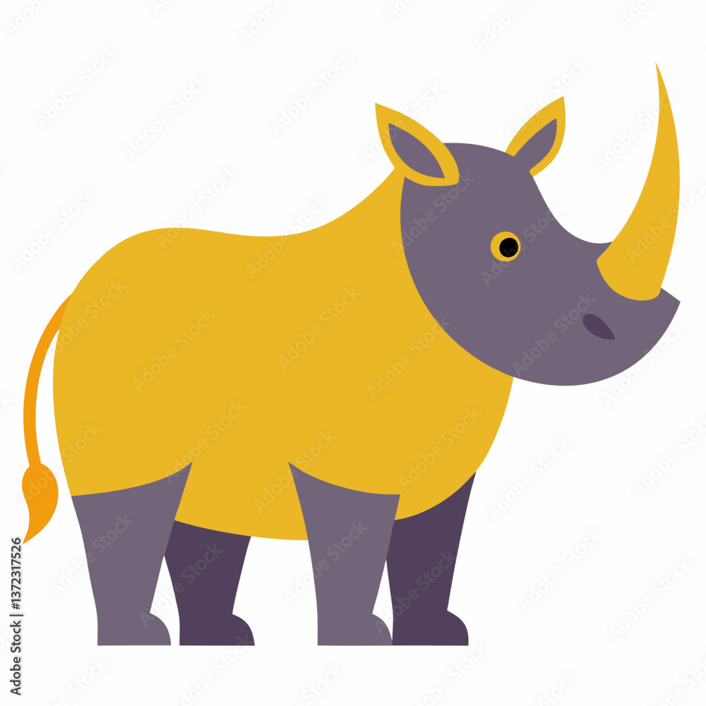 Fototapeta premium Rhinoceros vector illustration 