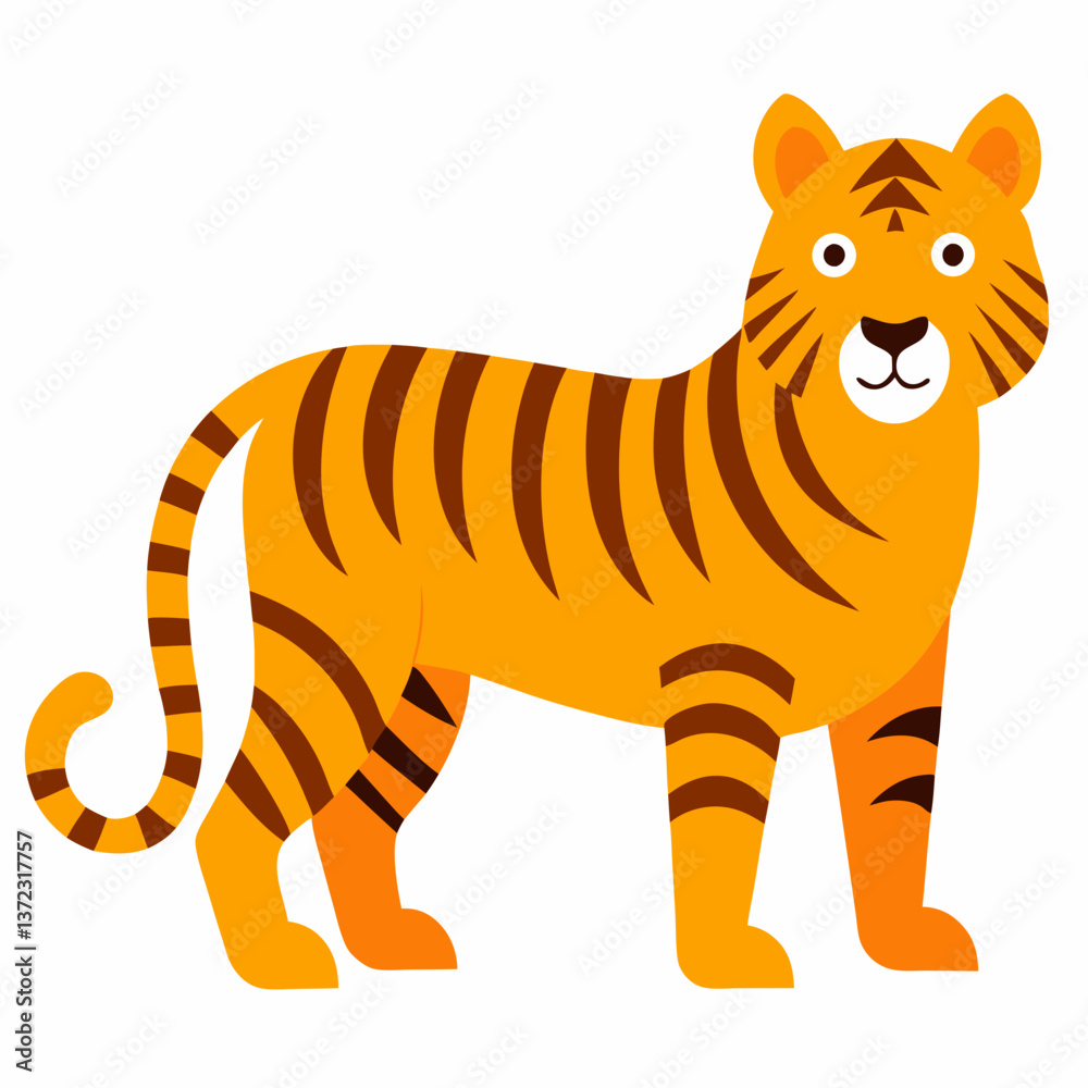 Obraz premium Tiger vector illustration 