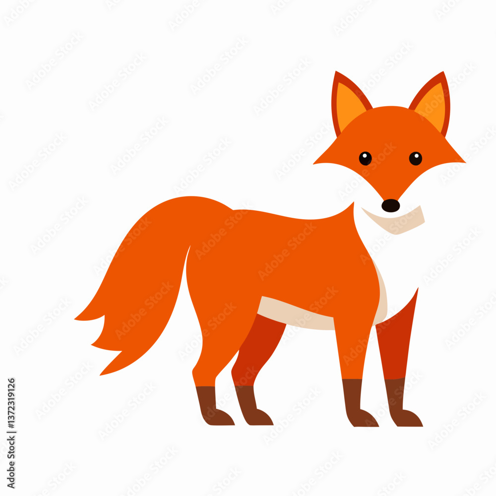 Obraz premium Fox vector illustration 