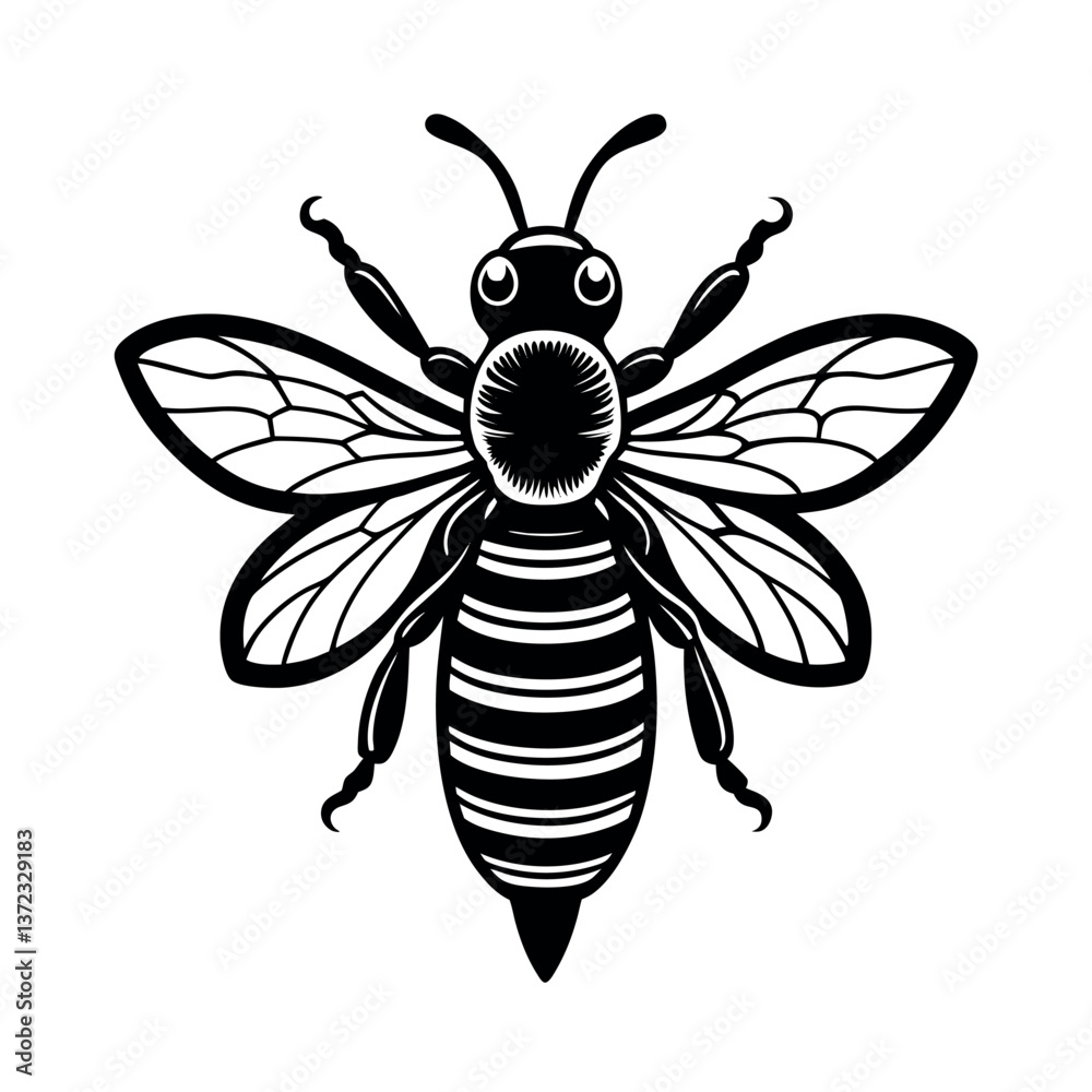 Fototapeta premium bee on white background