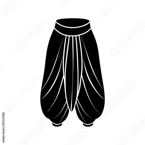 Dhoti silhouette vector illustration.
