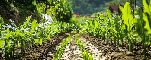Eco-friendly farming method combining no-till and regenerative techniques to restore land and enhance soil productivity photo