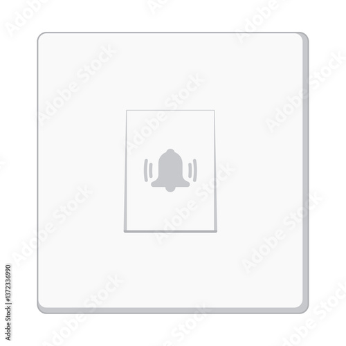 door bell front view vector.