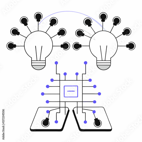 Abstract Network Connection Vector Illustration

