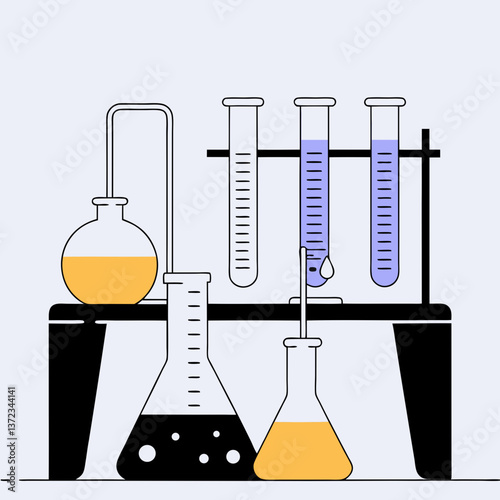 Laboratory Equipment Vector Illustration