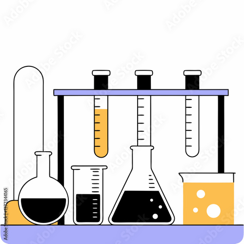 Laboratory Equipment Vector Illustration