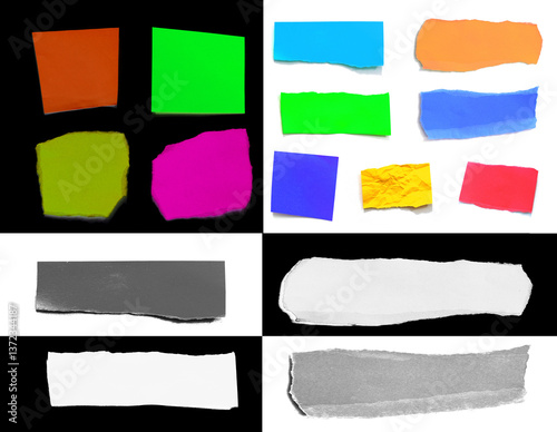 Wallpaper Mural pieces of torn paper texture background, copy space Torontodigital.ca