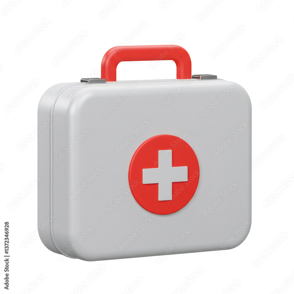 3D Rendered First Aid Kit with Red Cross 3D Rendered First Aid Kit with Red Cross