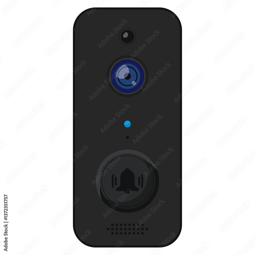 modern door bell front view. modern door bell front view.