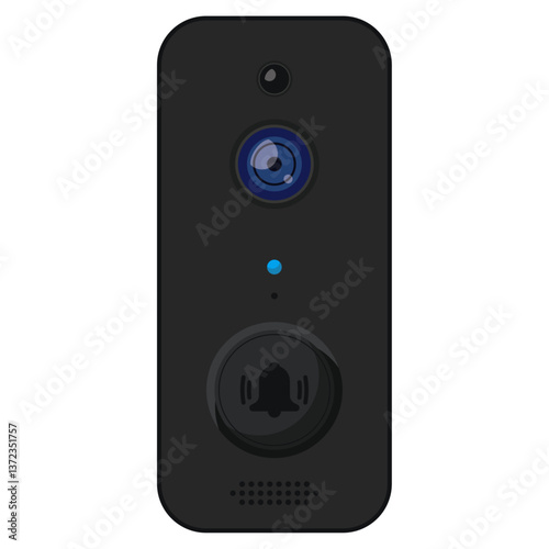 modern door bell front view.