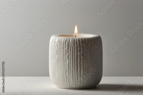 Wallpaper Mural grey textured candle, minimalist style Torontodigital.ca