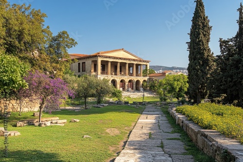 A historic archaeological site located in Athens, Greece, showcasing ancient architecture.