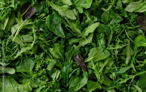 Wallpaper Mural Fresh Green Leafy Vegetables Mix Close Up Torontodigital.ca