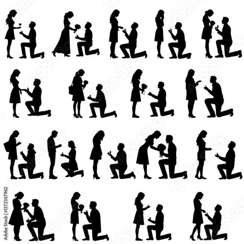 Pedido de casamento, pedido de namoro, amor, aliança, anel, casamento, namoro design arte vetor
