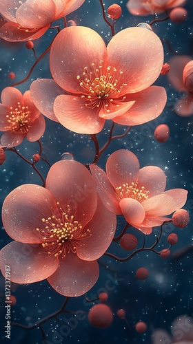 Stunning Peach Blossom Mobile Wallpaper Breathtaking 4K Floral Wallpaper
