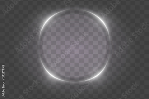 Neon magic circle. Futuristic light circle and circle. Light frame. Vector. Magic portal.