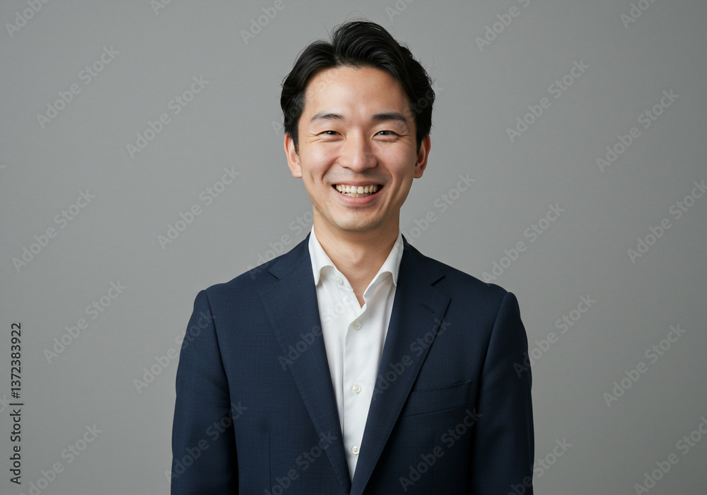 笑顔の男性、スーツ、ビジネスマン 笑顔の男性、スーツ、ビジネスマン