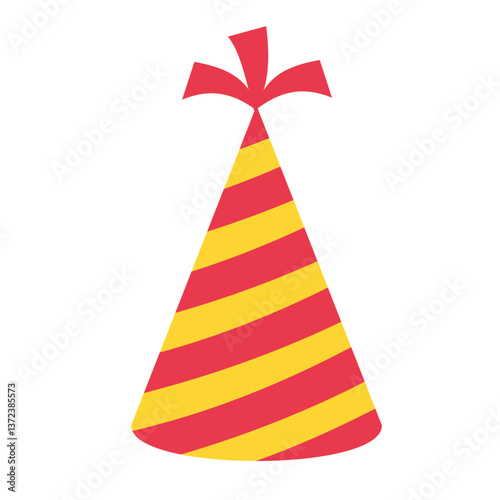 パーティハットのアイコン：お祝いと誕生日のベクター素材 - Party Hat Icon: Vector Material for Celebration and Birthday