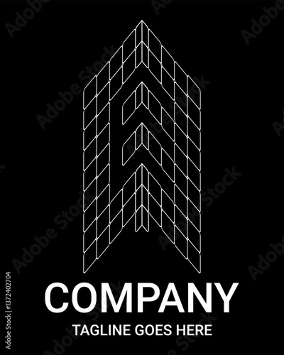 "E" Outline Letter Architecture Logo. Spider web style outline capital letter logo. Perfect for Company, T-shirt, Home, Architecture, Building, and Construction. Also suitable for sports car, gamer.