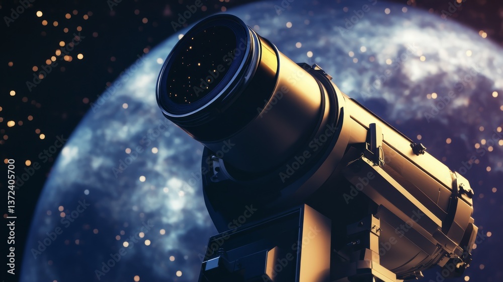 A next gen AI powered space telescope, capturing detailed images of distant galaxies, high-tech space observatory A next gen AI powered space telescope, capturing detailed images of distant galaxies, high-tech space observatory
