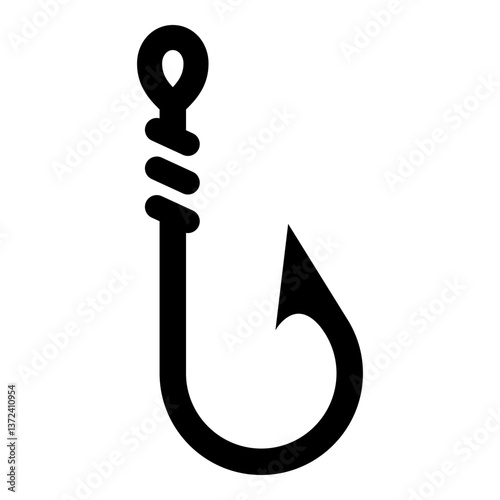 Fishing hook icon isolated on white background