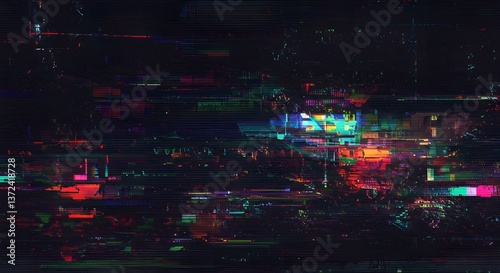 Abstract background with Glitch Art