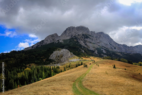 Bild auf Leinwand Scenic landscape of Maglic mountains, Sutjeska National Park, Bosnia and Herzego