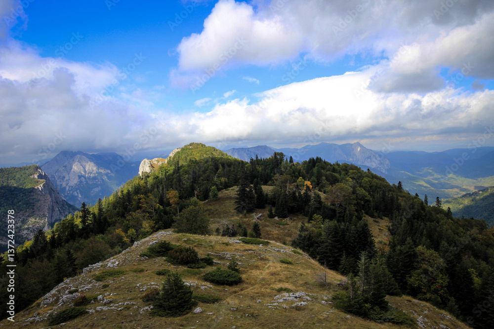 Fototapeta premium Scenic landscape of Sutjeska National Park, Bosnia and Herzegovina