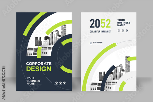 City Background Business Book Cover Design Template