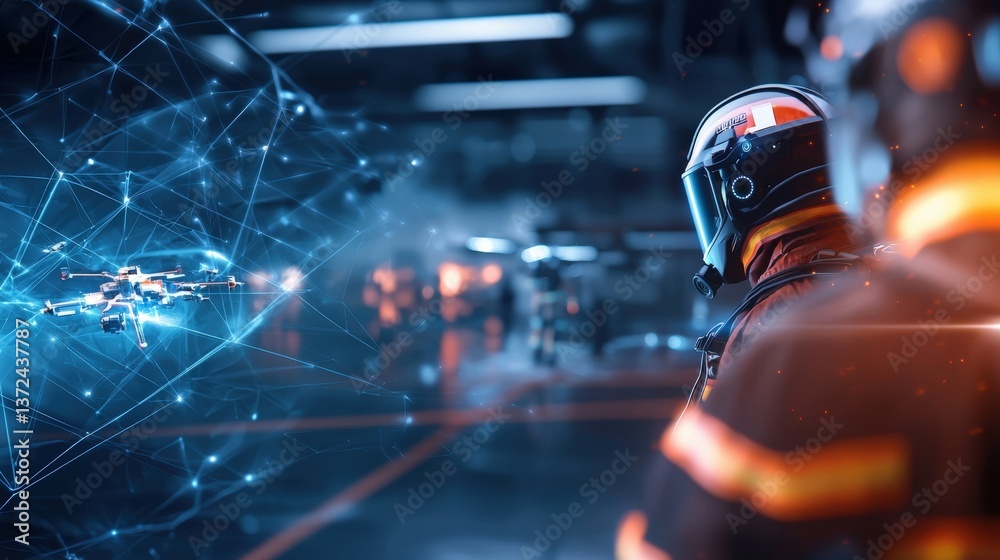 Drone operations showcase high-tech facility digital imagery futuristic environment close-up view innovative technology Drone operations showcase high-tech facility digital imagery futuristic environment close-up view innovative technology