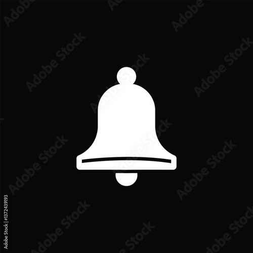 Minimalist Liberty Bell Vector Illustration for Independence Day Celebration - Simple Clean Black and White Silhouette Graphic for Patriotic Design Projects