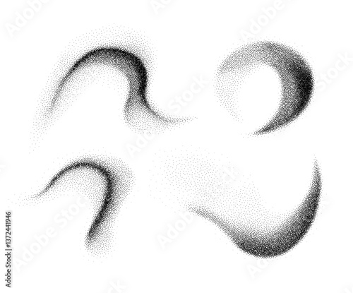 Black grainy texture isolated on white background. Dust overlay. Charcoal splashes