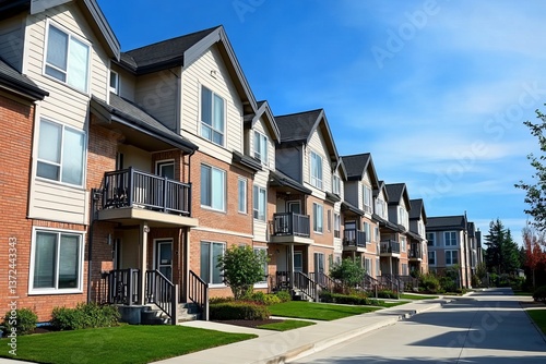 Wallpaper Mural A multifamily housing property. Generative AI Torontodigital.ca