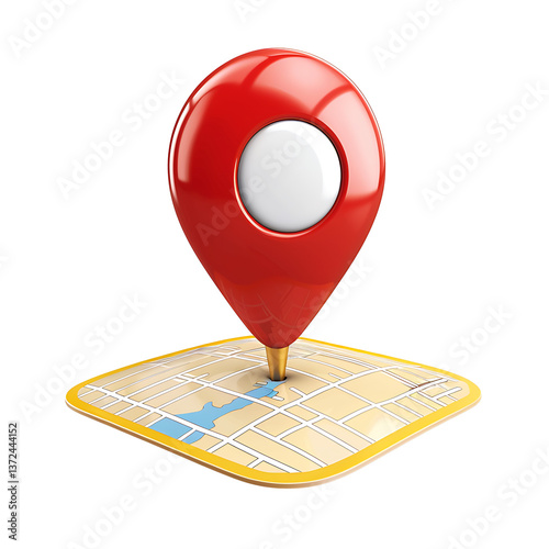Red Pin Point - Map Address Location Pointer Symbol white and transparent background
