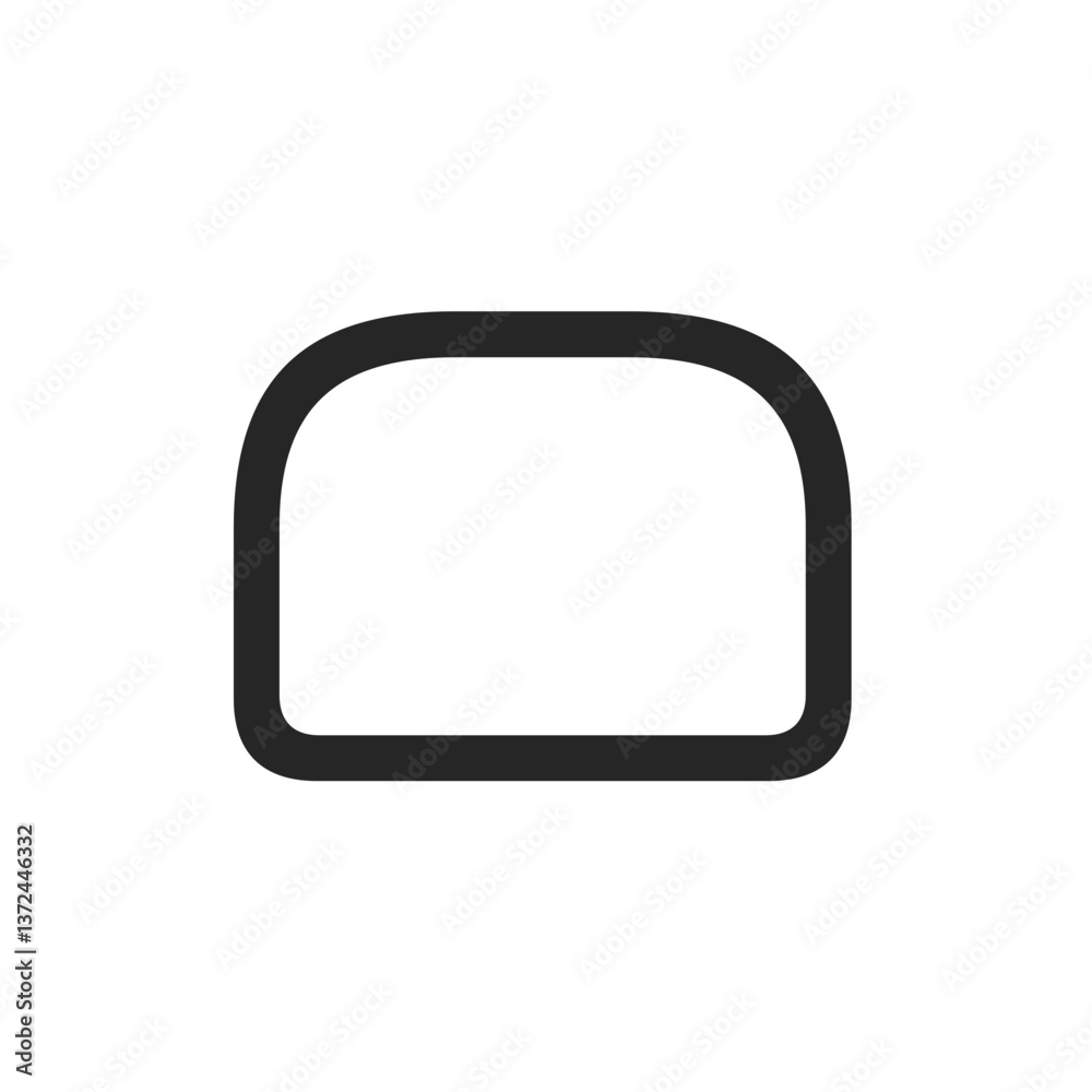 Rounded Top Button Rounded Top Button
